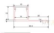 ALUMINIJSKI PROFIL UGRADBENI-JEDNOSTRANA rupičasta krilca 13mm x 35.5mm x 15mm -C140