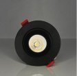 Okrugla ugradbena LED svjetiljka Snaga 6W 3000K - crna