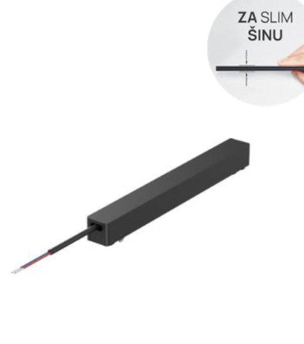SLIM Direktno napajanje tračne šine 200W DC48V- crna