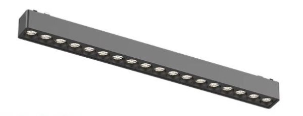 SLIM Led magnetni reflektor-ravni točkasti Snaga 12W / 24W 4000K- crna