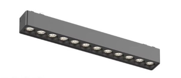SLIM Led magnetni reflektor-ravni točkasti 3000K  - crna