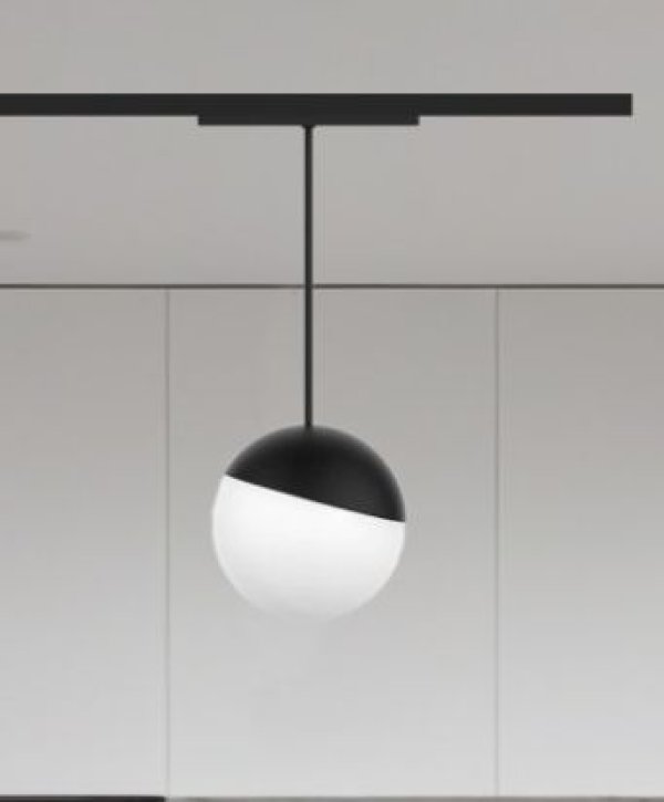SLIM Led magnetna visilica-KUGLA Snaga 6W 3000K- crno/bijela