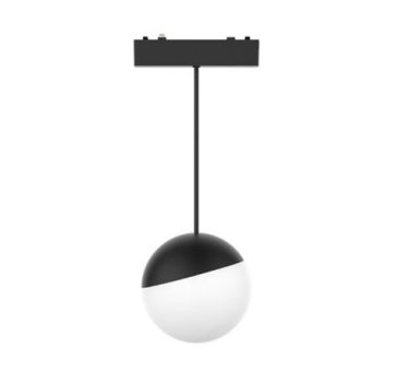 SLIM Led magnetna visilica-KUGLA Snaga 6W 3000K- crno/bijela
