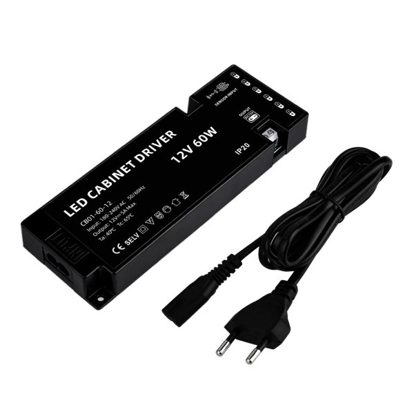 LED cabinet driver 60W 12V 180-240V AC 170*60*20mm