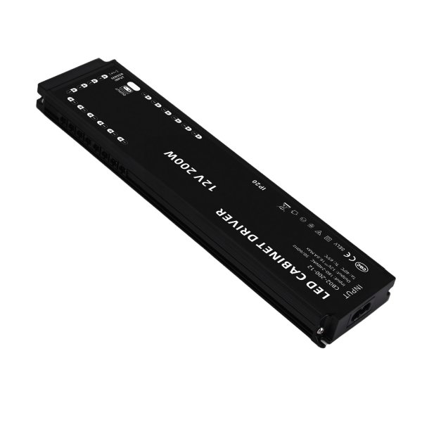 LED cabinet driver 200W 12V 180-240V AC 202*62*20mm