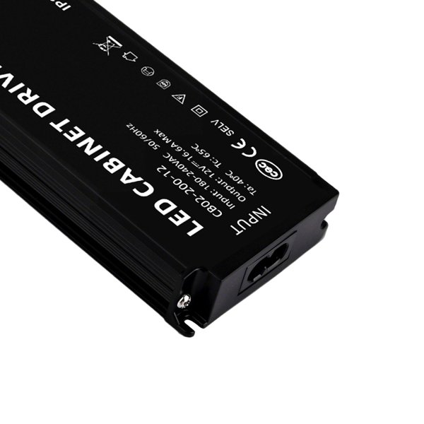 LED cabinet driver 200W 12V 180-240V AC 202*62*20mm