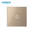 Stakleni panel ZVONO jedna tipka - zlatnaDimenzija: 80mm*80mm