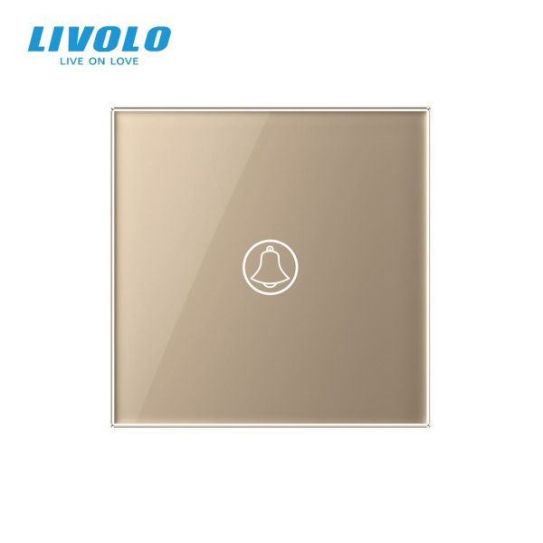 Stakleni panel ZVONO jedna tipka - zlatnaDimenzija: 80mm*80mm