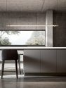 LED Stropna visilica L1300*W85*H85mm metal+kristal 13W- mjed+bijela