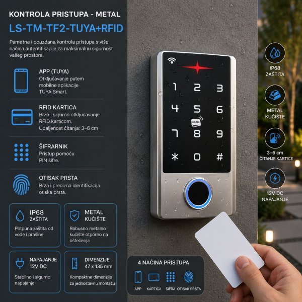 KONTROLA PRISTUPA LS-TM-TF2-TUYA+RFID