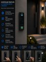 KONTROLA PRISTUPA s OLED ekranom-APP Tuya, otisak, IC kartica, touch šifrarnik sa tipkom ZVONA IP66-crna