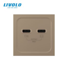 Modul / USB-2C 65W dimenzija 45mm*45mm - zlatna