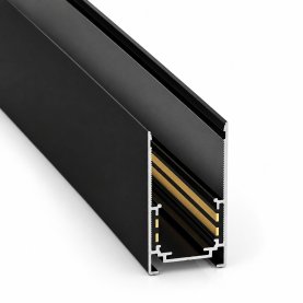 Magnetna tračna šina S20 nadgradna 2m- 1,5mm debljina - crna