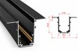 Magnetna tračna šina S20 ugradbena 1m / 2m- 1.5mm debljina - crna