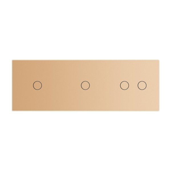 1 Tipka & 1 Tipka & 2 Tipke Stakleni Panel - zlatni