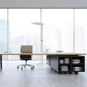 Uredska Smart samostojeća lampa 60W - srebrna