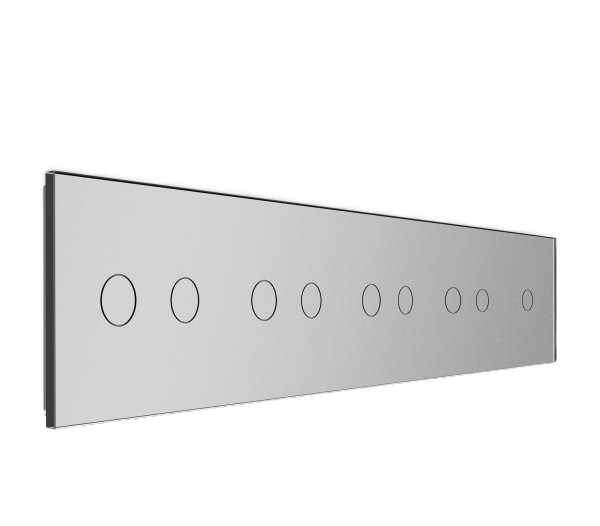 2 Tipke & 2 Tipke & 2 Tipke & 2 Tipke & 1 Tipka Stakleni Panel - sivi