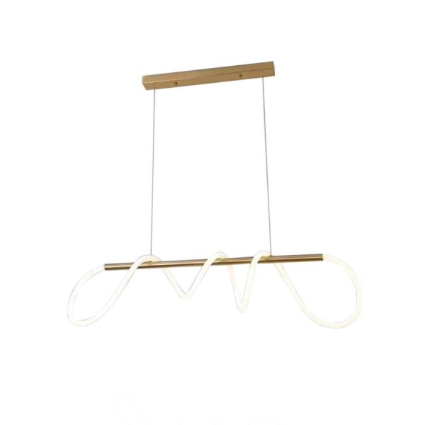 LED Stropna visilica ROPE L1200mm metal+tkanina+silikon 30W 3000K- zlatna
