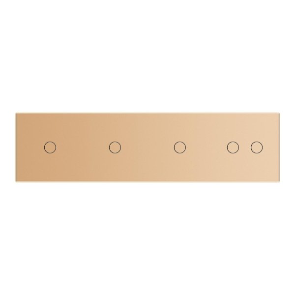 1 Tipka & 1 Tipka & 1 Tipka  & 2 Tipke Stakleni Panel - zlatni