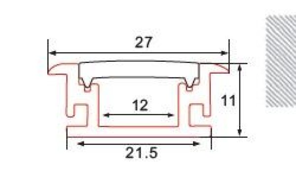 ALUMINIJSKI PROFIL IP65 za pod C033