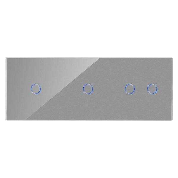 Trostruki stakleni panel 1+1+2 - crna