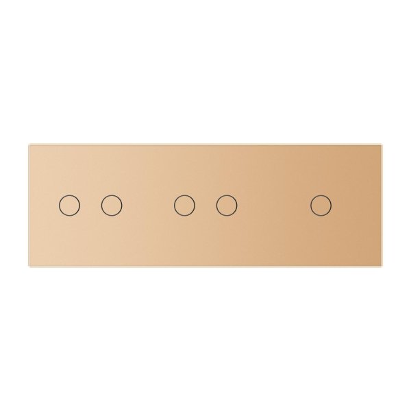 2 Tipke & 2 Tipke & 1 Tipka Stakleni Panel - zlatni