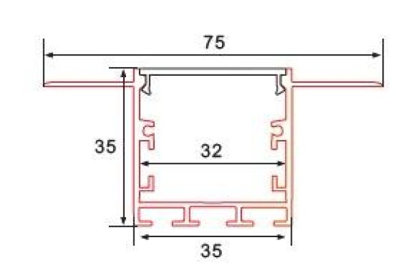 ALUMINIJSKI PROFIL UGRADBENI-RUPIČASTA KRILCA C099