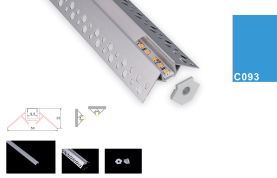ALUMINIJSKI PROFIL UGRADBENI-RUPIČASTA KRILCA dolje C093