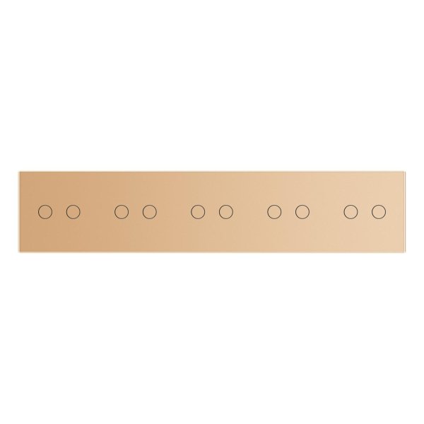 2 Tipke & 2 Tipke & 2 Tipke & 2 Tipke & 2 Tipke Stakleni Panel - zlatni