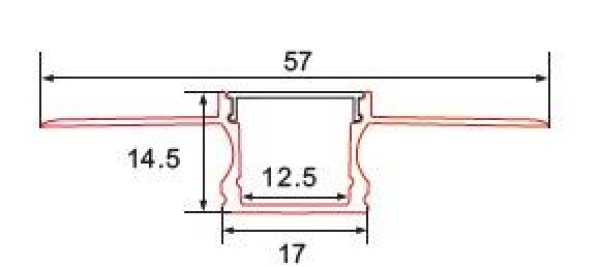 ALUMINIJSKI PROFIL UGRADBENI-RUPIČASTA KRILCA C097