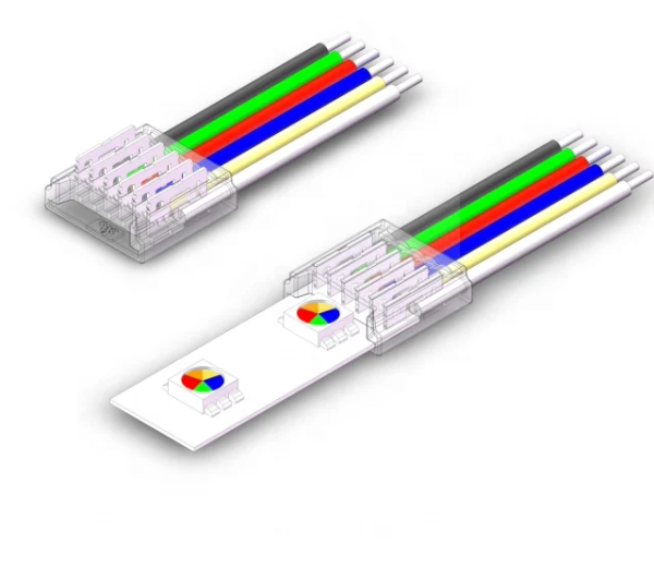 LED vodootporni konektor PCB-PCB SMD RGBW 12mm-5PIN IP67/68 - HR-IP-SMD-5PIN-12MM-A