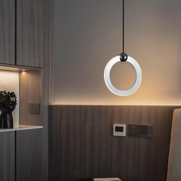 Stropna viseća LED svjetiljka Snaga 5W 3000K- biserno crna