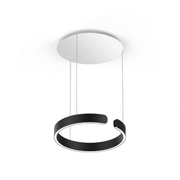 LED stropna visilica RING dimabilna +smart switch fi600*110 aluminij+silikon 80W 3000K- zlatna