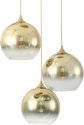Stropna visilica tri kugle D300 3000K 9-15W- zlatna