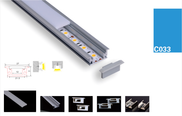 ALUMINIJSKI PROFIL IP65 za pod C033