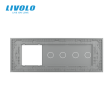 Stakleni Panel 7M 2 Tipke & 2 Tipke & 1 Okvir - sivi