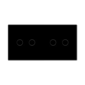 2 Tipke & 2 Tipke Stakleni Panel - crni