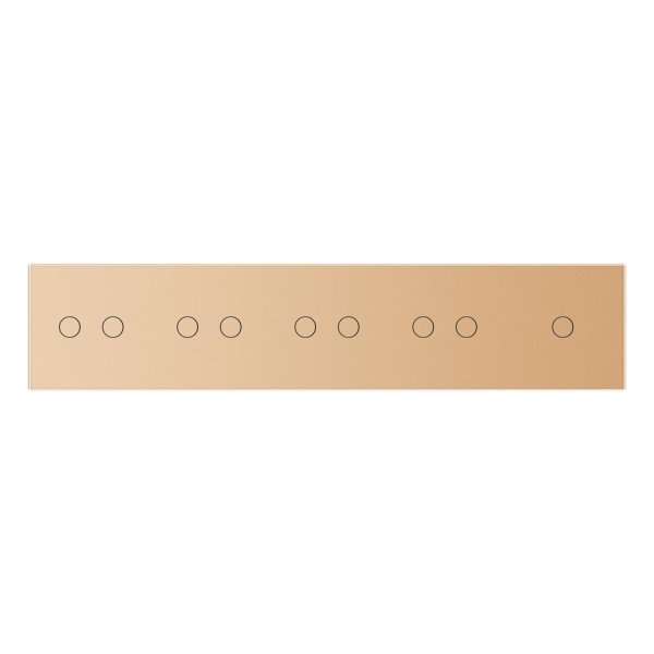 2 Tipke & 2 Tipke & 2 Tipke & 2 Tipke & 1 Tipka Stakleni Panel - zlatni
