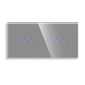 Dvostruki stakleni panel 3+3 - siva
