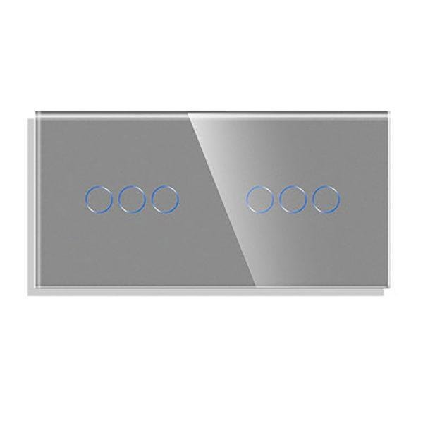 Dvostruki stakleni panel 3+3 - siva