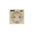 Modul / EU utičnica 16A sa USB A+C 3.1A 20W brzi punjač- crna