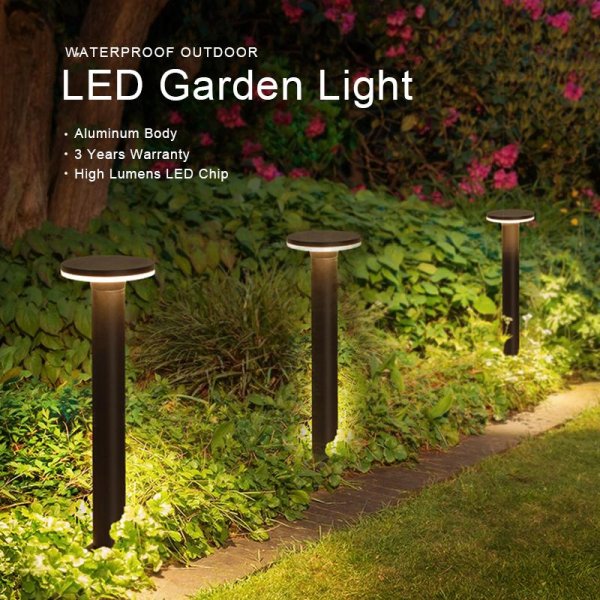 Vrtna samostojeća lampa 10W - crna