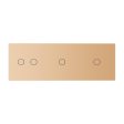 2 Tipke & 1 Tipka & 1 Tipka Stakleni Panel - zlatni