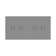2 Tipke & 2 Tipke Stakleni Panel - sivi