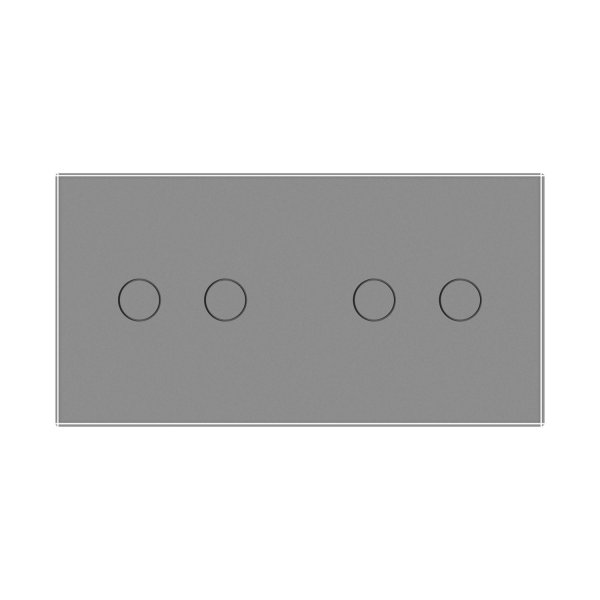 2 Tipke & 2 Tipke Stakleni Panel - sivi