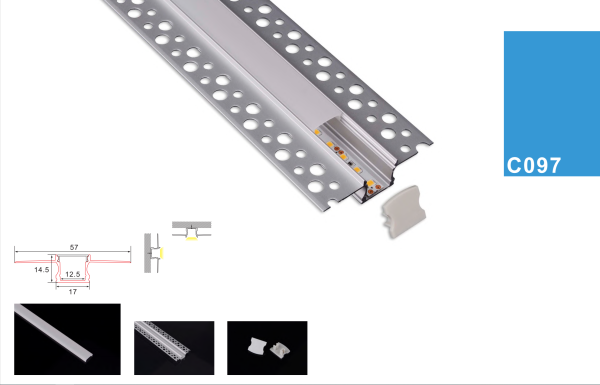 ALUMINIJSKI PROFIL UGRADBENI-RUPIČASTA KRILCA C097