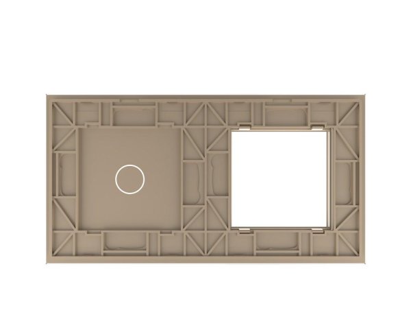 1 Okvir & 1 Tipka Stakleni Panel - zlatni