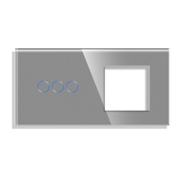 3 Tipke & 1 Okvir Stakleni panel 